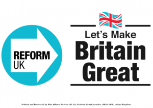 Reform UK Lets save Britain window poster for print