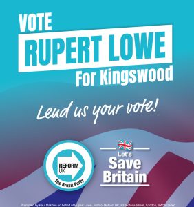 Vote Rupert Lowe for Kingswood by-election